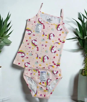 Детский комплект белья для девочек майка и трусики Baykar р 3 122-128 см 5-6 лет персиковый 4292-5292