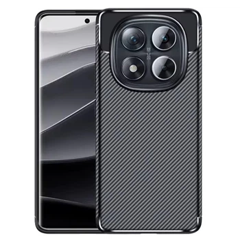 Чехол Fiji Ultimate Carbon для Xiaomi Redmi Note 14 Pro Plus 5G противоударный бампер черный