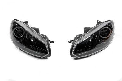 Передні фари Black (2 шт, LED) для Volkswagen Golf 6 2008-2014 рр