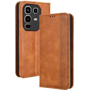 Чехол-книжка Deexe Retro Style для Infinix Note 50 / Note 50 Pro - Brown