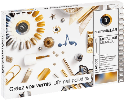 Zestaw do tworzenia lakierów Nailmatic 5 płynnych pigmentów + 5 baz mieszających + 10 pipet + 5 etykiet (3760229892189)