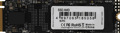 SSD диск AMD Radeon R3 1TB M.2 2280 NVMe PCIe 3.0 x4 3D NAND TLC (R3MP31024G8)