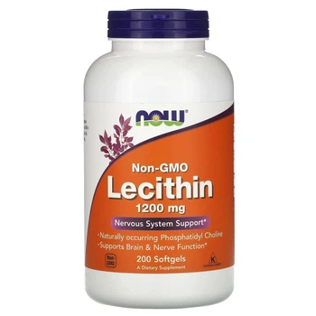 Соняшниковий лецитин, Sunflower Lecithin, Now Foods, 1200 мг, 200 капсул