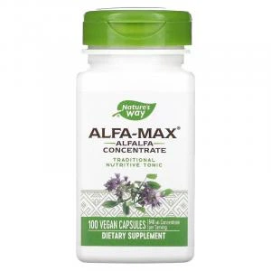 Люцерна, Alfa-Max, Nature's Way, 405 мг, 100 капсул