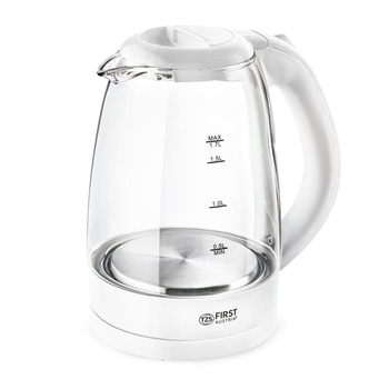 Электрочайник First FA-5404-1-WI glass 1.7 л 2200Вт White