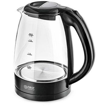 Электрочайник First FA-5404-1-BA glass 1.7 л 2200Вт Black