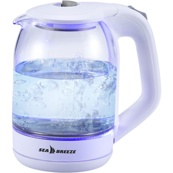 Електрочайник SeaBreeze SB-015 glass 1.8 л 1500Вт White