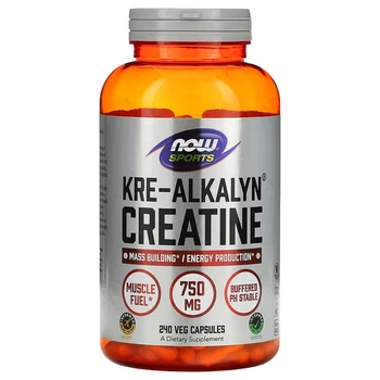 Креатин Now Kre-Alkalyn Creatine, 1,500 mg, 240 Veg Capsules (750 mg per Capsule)