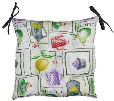 Подушка на стілець Прованс Cupcake Violet 40х40 см (35109) (4823093461086)