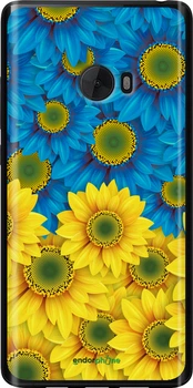Чехол на Xiaomi Mi Note 2 Жёлто-голубые цветы "1048u-422"
