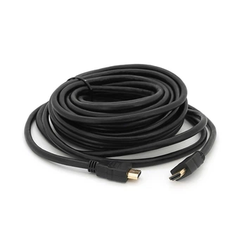 Кабель Merlion HDMI-HDMI HIGH SPEED 10m, v1.4, OD-7.5mm, круглый Black, коннектор Black Voltronic YT-HDMI(M)/(M)HS-10m