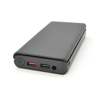 корпус MINI ИБП для роутеров DC7S-PD18W, Output: USB 5V/3A, 9V/2A, 12V/1.5A, DC 5V/3A, 9V/2A, 12V/1.5A, 18650х7, 156х79х22мм, 460гр, Black, BOX