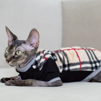 Теплая кофта с рукавом для кота или кошки Style Pets "BARB" L-