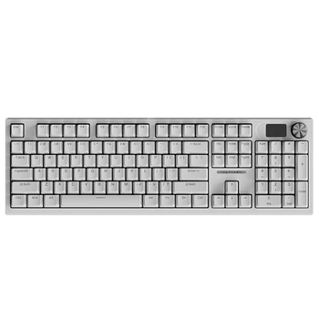 Механическая проводная клавиатура LANGTU LT-104 с переключателями hotswap, Type-C, Bluetooth, 2,4 ГГц, RGB подсветка клавиш и стороны, 104 клавиш (раскладка ENG-UA, QWERTY) Цвет - Белый