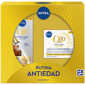 Zestaw do pielęgnacji twarzy Nivea Q10 Rutina Antiedad Krem na dzień 50 ml + Serum 30 ml (8412300052382)