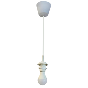Светильник подвесной лофт E27 220В белый с LED-лампой 10W, провод 1м
