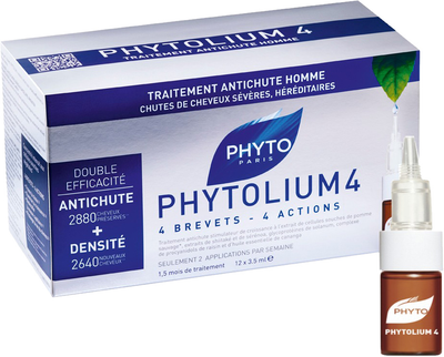 Koncentrat Phyto Phytolium 4 przeciw wypadaniu włosów 12x3.5 ml (3338221000026)