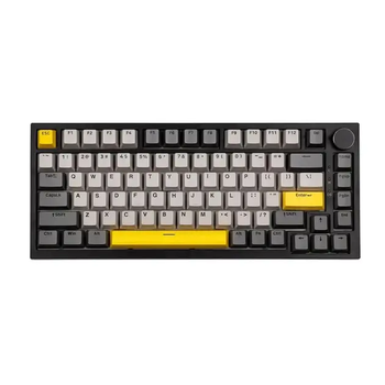 Клавиатура механическая проводная Ajazz Ak820 с подсветкой и поддержкой HOT-SWAP Черный Желтый