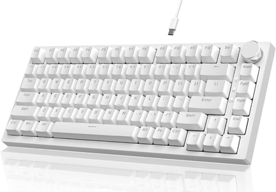 Клавіатура механічна дротова Ajazz Ak820 з підсвіткою та підтримкою HOT-SWAP White