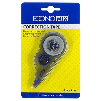 Коректор стрічковий 5 мм Economix 6 м (E41316)
