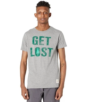 Футболка The Original Retro Brand Get Lost Mock Twist Short Sleeve Tee Color: Gray (RB124-RTF6093A) XL
