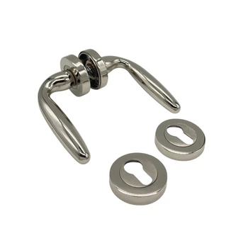 Межкомнатный врезной замок с ручками Sofuoglu Mimoza Nikel/Satin 85 мм под цилиндр