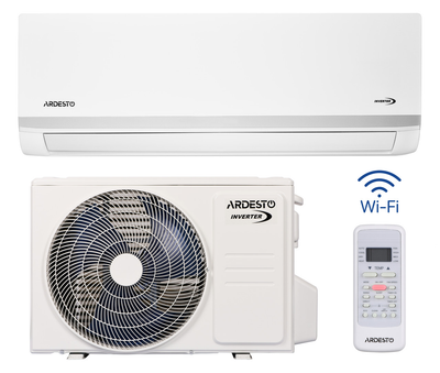 Кондиционер Ardesto ACM-09INV-R32-WF-AG-S 25 м2 инвертор 9000BTU 2.5кВт A++/A+ -15°С Wi-Fi R32 белый
