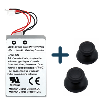 Аккумулятор PS4/PS4 Pro DualShock Model: LIP1522 Li-ion (3.65V) 2000 mAh + 2 стика для джойстика
