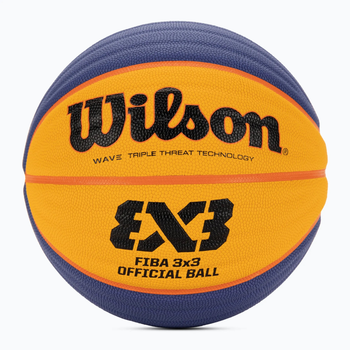М'яч баскетбольний професійний для стрітболу Wilson FIBA 3X3 Official Game Ball WTB0533XB №6 Жовто-синій
