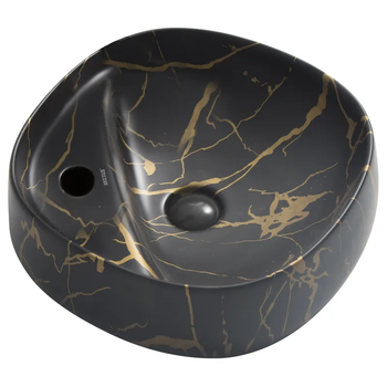 Раковина накладна MIXXUS PREMIUM WAVE-0201 MARBLE 430х430х150mm з отвором під змішувач (MP6536)