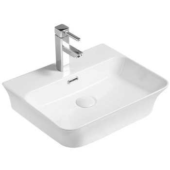 Умивальник накладний керамічний Mixxus Premium Bevel-0201 з переливом 485x410x125 мм MP6480