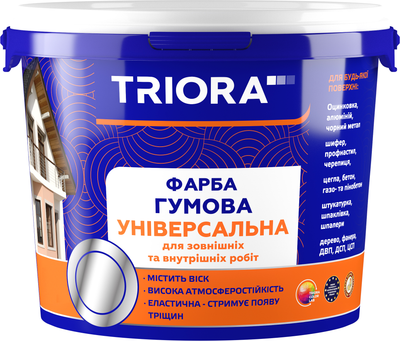Фарба TRIORA гумова універсальна 6 кг 126 RAL1015 Слонова кістка (4823048033528)