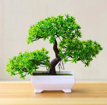 Искусственный бонсай в горшке Green Bonsai Зеленый 26x19 см