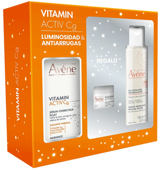 Zestaw kosmetyków do pielęgnacji twarzy Avène Serum Vitamin Activ Cg 30 ml + Płyn micelarny 100 ml + Krem Hyaluron Activ B3 7 ml (3282779395342)