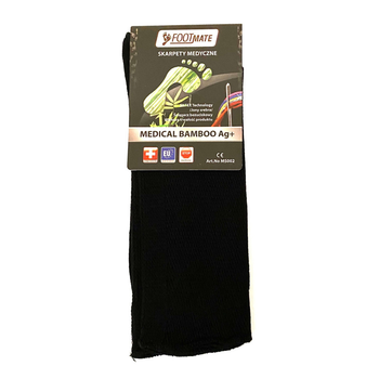 Шкарпетки діабетичні зі сріблом Medical Bamboo AG+ FootMate L - 42/44 (med0000831) Чорний