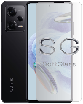 Бронепленка для Xiaomi Redmi Note 12 Pro 5G на экран износоустойчивая полиуретановая SoftGlass