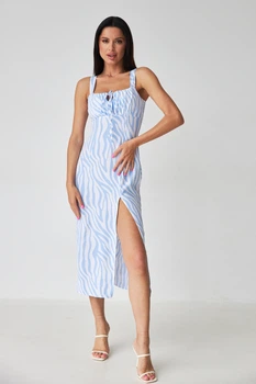 Сарафан міді з розрізом Wear me M Блакитний (16_24_5470)