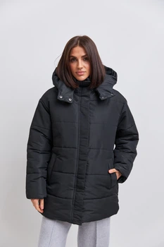 Куртка з коміром з овчини Wear me M Чорний (10_24_238_10079)