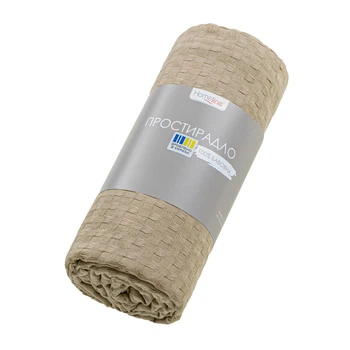 Простирадло Home Line 129763 160х220 Вафельні; Бавовна Бежевий
