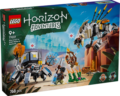 Zestaw klockow LEGO Horizon Adventures Aloy i Varl kontra Krabolaz i Pilozab 768 elementow (77037) (955555909411165) - Outlet