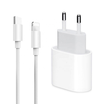 Комплект швидкої зарядки для Apple iPhone Зарядний пристрій 20 W USB-C + Кабель USB-C to Lightning потужні зарядні пристрої PAVLYSH 8