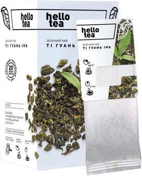 Чай зеленый Hello Tea Ти Гуань Инь 20 пакетиков (4820208950077)
