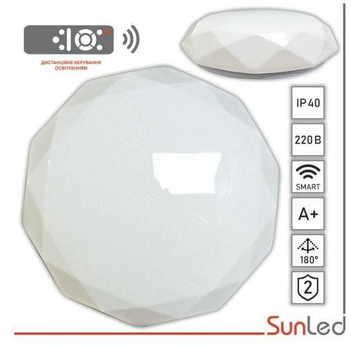 Світильник накладний світлодіодний Ромб 70Вт Smart SUNLED SL-D02-S-450-70