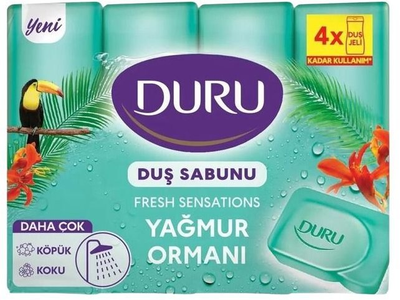 Туалетное мыло для душа Duru Fresh Sensations Свежесть Джунглей 4 х 150 г (8690506536442)