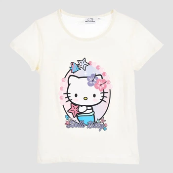 Детская футболка для девочки Disney Hello Kitty YE10016 98-104 см Молочная (3609088131759)