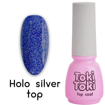 Топ для нігтів з шимером Holo Silver Top 5 мл