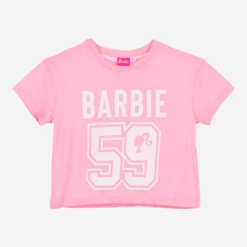 Дитяча футболка-топ для дівчинки Disney Barbie YE10393 98-104 см Світло-рожева (3609088120364)