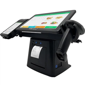 Комплексна каса 5-в-1 SHIVA POS Windows для магазину. POS-термінал + вбудований принтер чеків + сканер штрихкодів + тримач для сканера і платіжного термінала (SHIVA-W)