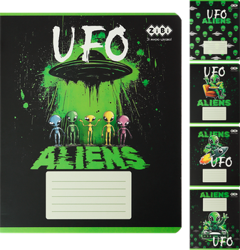 Набор тетрадей ученических ZiBi UFO 24 листа в линию х 20 шт (ZB25.1771L)
