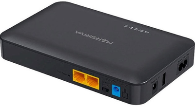 Джерело безперебійного живлення для роутера Marsriva KP2 Plus, Black, 16000 mAh (59.2Wh), 1xDC (9V/2.0A или 12V/1.5A), 1xDC (5V/2.1A), 1xUSB (5V/2.1A), PoE (24V/0.75A)